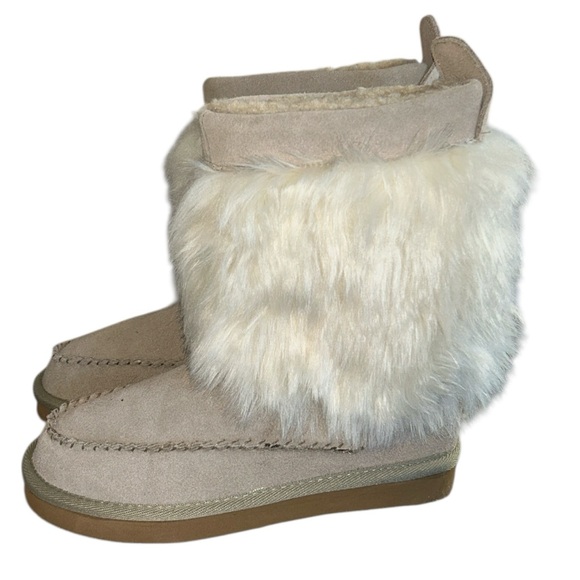 Rampage Westie Faux Fur and Suede Fleece Lined Leather Boots Size 6 - Picture 5 of 11
